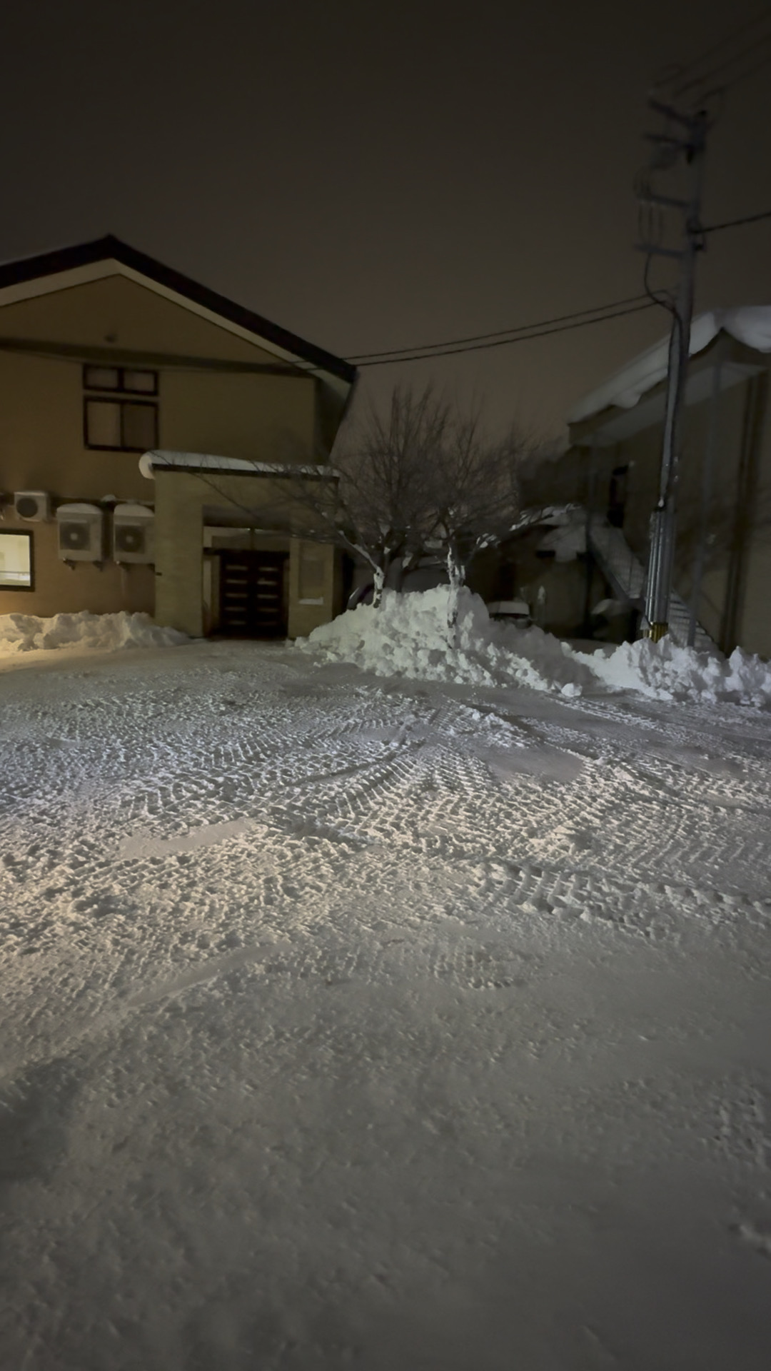 札幌市北区あいの里 介護施設駐車場 除雪後